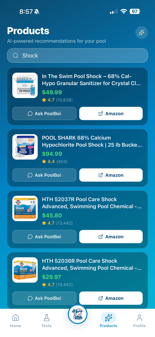 PoolBoi Product Search